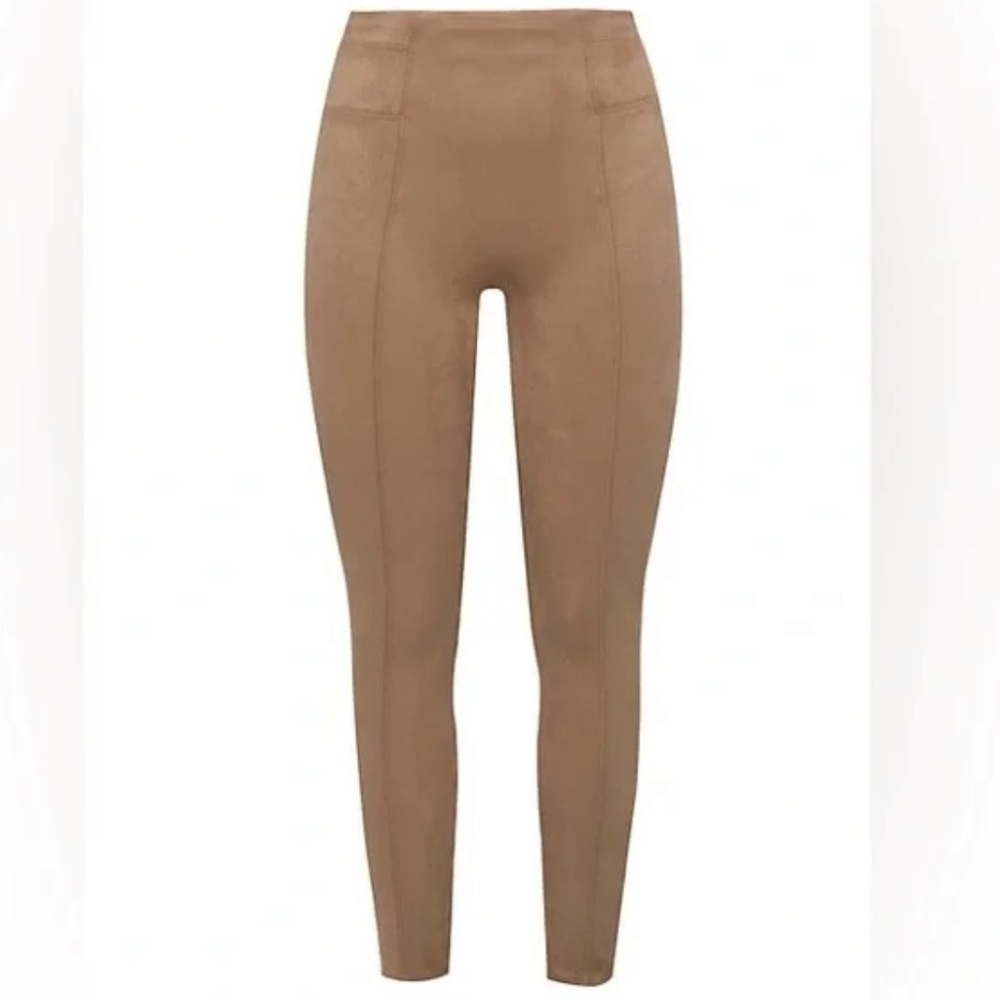 NWOT Spanx camel faux suede leggings